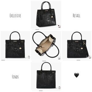 Brahmin Melbourne CAROLINE Crocodile-Embossed Satchel